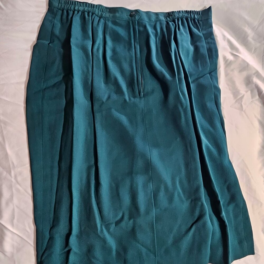 Vintage Women's Worthington 2 PC Skirt Suit. Fully-lined. Aqua. Size 18. - Picture 4 of 8